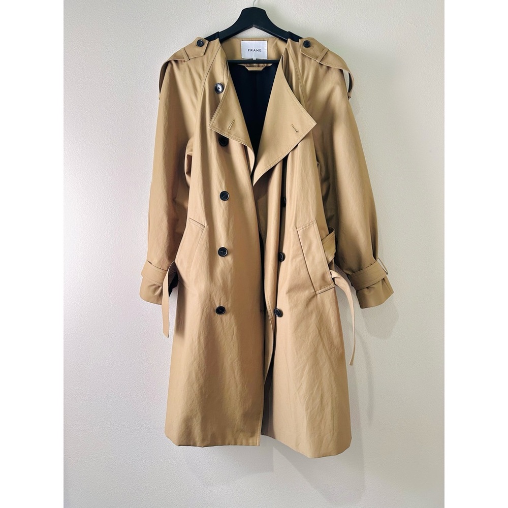 Frame Trench Coat Color Block